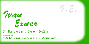 ivan exner business card